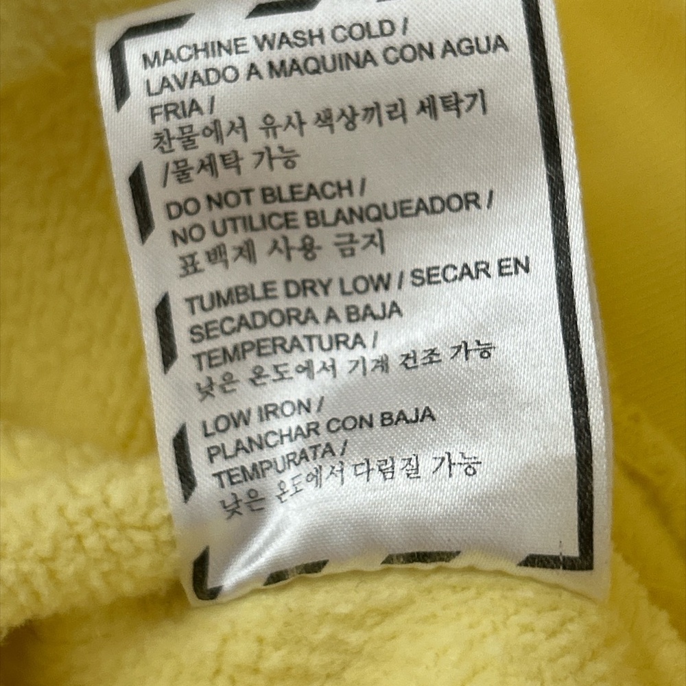 Bond Butter Yellow Emotional Support Hoodie size L Heavyweight Cotton Oversized - Picture 9 of 9
